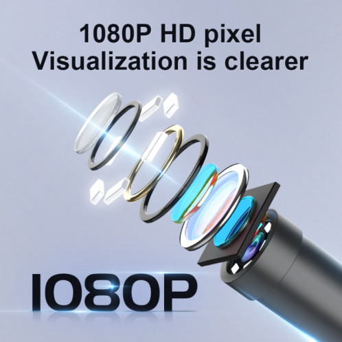 Endoscope de pipeline industriel à lentille unique P005 de 8 mm avec écran HD de 4,3 pouces, spécification : tube de 10 m SH40041646-09
